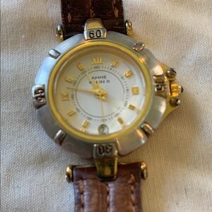Anne Klein Women's Gold and Brown Watch
